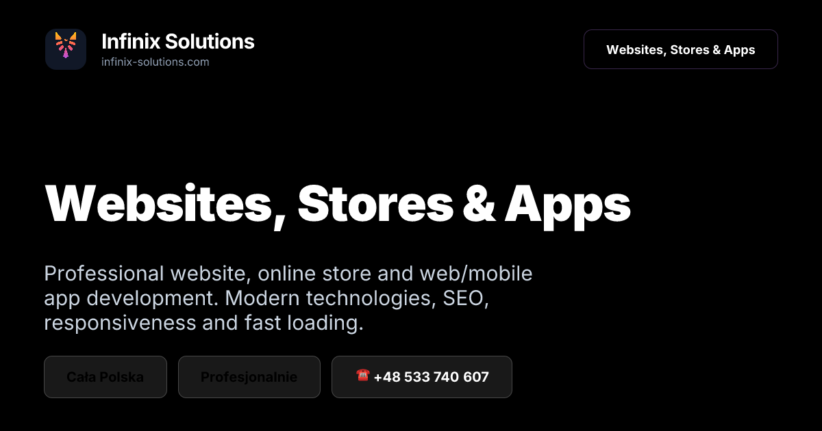 Website Development - Websites, Stores & Apps | Infinix Solutions